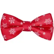 Kids Bow Tie Christmas Bow Tie Adjustable Neck Bowtie for Kids Red/Snowflake