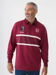 Qld Maroons LS Rugby Polo Mens