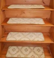 14 = STEP 9" X 28" + 1 Landing 28'' x 29'' Tufted Wool Carpet Stair Treads.