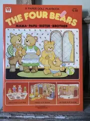 Vintage 1981 The Four Bears Paper Dolls & Playbook Whitman UNCUT