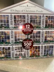 Thomas KinKade 12 Days of Christmas Mini Puzzles & Tins 500 Pcs. Brand NEW