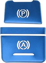 TUCKBOLD Electronic Handbrake Parking Brake Switch Button Sticker for Audi A6 C7 RS6 S6 A7 RS7 S7 2012-2018 Console Interior Trim P A Button Blue 1 Set
