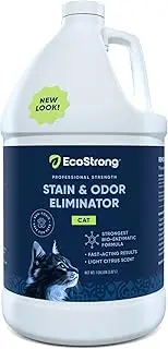 Cat Stain and Odor Remover| Enzyme Urine Odor Neutralizer - Stain Remover for Carpet, Litter Boxes, Bedding, and Laundry [Citrus Scent Gallon Value Size]