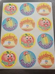 Vintage TREND Scratch & Sniff Stinky Sticker Sheet Teaching School Scented 90s