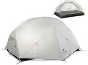 Naturehike Ultralight Camping Outdoor Tent, Portable Backpacking Tent,Lightweight 4.7 lbs,for 2 Person,with Large Mesh Windows and Carrying Bag,Waterproof Windproof (Light Gray & Green)