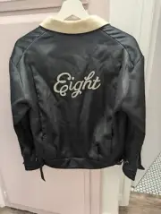 Rag & Bone Green Gables Dean Monogrammed Zip Front Satin Track Jacket Size 00