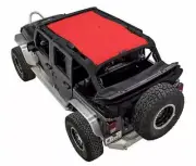 SpiderWebShade Mesh Bikini Top-Red, for Jeep JK 4dr.; SWS-SHDTOP-01-JK4D-RED