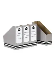 [Marbig] 4PK School/Office Desk Magazine/Books Rack Holder/Organiser/Storage Grey