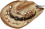 MERRYHAPY 1pc Vintage Style Hat Sun Block Hat for Men Retro Tassel Hat Outdoor Hat