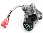 Areyourshop Ignition Switch Fuel Cap Side Cover Lock Set for Yamaha Drag Star V-Star Models Metal and Plastic Black Chrome Replacement