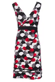 Cross Over Printed Dress--CLA-5599