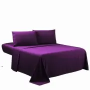 Purple Cal King Sheets Set - Hotel Luxury 4-Piece Bed Set, Extra Deep Pocket,...
