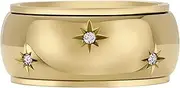 FOSSIL(フォッシル) (FOSAW) Fossil Women's SADIE SHINE BRIGHT Gold-Tone Stainless Steel Fidget Band Ring, JF048357105, Stainless Steel, No Gemstone