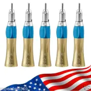 5 Pcs NSK Style Dental Straight Nosecone Handpiece Slow Low Speed Handpiece Gold