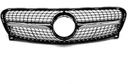 front grill car Grill Front Grille Compatible For Mercedes-Benz GLA Class X156 2014-2016 GLA250 GLA200 Silver/Black Upper Bumper Hood Mesh(Black)