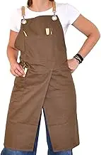 COROT Pottery Apron, 100% Cotton, 2 Cut Legs, Split Legs, 2 Large Pockets, Adjustable Straps for Adults, Men, Women, for Sculptors, Craftsmen, Potters
