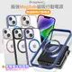 Dr.b@ttery電池王 MagSafe無線充電+自帶線行動電源-黑色 搭 iPhone14 6.1 星耀磁吸保護殼-紫色