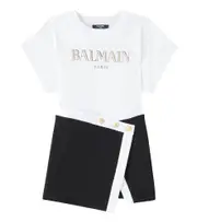 [Balmain Kids] Balmain Kids Cotton jersey dress Y 14 white