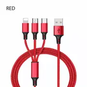 3 In 1 USB Cable For 'IPhone XS Max XR X 8 7 Charging Charger Micro USB Cable Fo