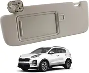 YzusGomumu Driver Side Sun Visor Compatible with 2017 2018 2019 2020 2021 2022 KIA Sportage Front Left Sun Protection Shade Makeup Mirror Gray Replaces 85210-D9110 85210D9110