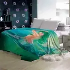 Green Mermaid Tail Bright Crystal 3D Warm Plush Fleece Blanket Picnic Sofa Couch