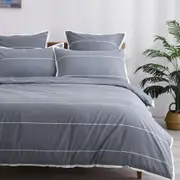 Jason Commercial Calista Printed Quilt Cover Set Granite