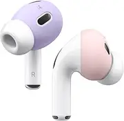 [elago] [Fit in The Case] Ear Tips Cover Compatible with Apple AirPods Pro 2, Anti Slip Silicone Cover, Dust-Free (2 Pairs of 2 Colors) (Lovely Pink/Lavender)