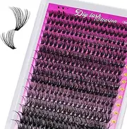 Lash Clusters Wispy 320PCS Eyelash Clusters 40D Lashes Clusters 9-16mm Cluster Eyelash Extensions Individual Lashes Soft Eyelashes Clusters with Thin Band False Eyelashes at Home(40D,D-Mix9-16mm)