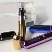 Set 5 Refillable Empty Metal Travel 5 ml Perfume Spray Atomiser Random Colours