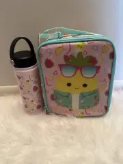 Squishmallow Lunch Box And Stainless Steel Bottle Mug Maui Pineapple