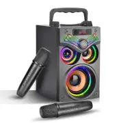 Karaoke Machine,Portable Bluetooth Karaoke Speaker with 2 Wireless Microphone