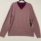 New INC International Concepts Mauve Color Long Sleeve Knit Top XL