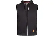 Duke Mens D555 Blake Kingsize Sleeveless Full Zip Hoodie (Black) - UTDC194