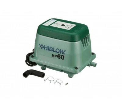 HIBLOW HP-60 Pond, Septic, Hydroponic Air Pump - 3.5 CFM, for up to 1/4 Acre