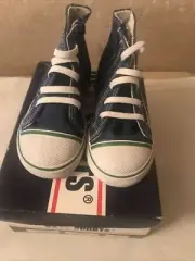 IS Sports Shoes Todler Boys Size 9 Blue High Top Nee With Box