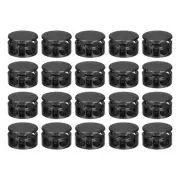 30pcs Double Hole Spring Cord Locks End Toggle Stoppers Matte Black