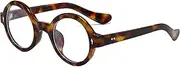 LJCZKA Retro Round Blue Light Glasses for Men Women Vintage 90s Anti Fatigue for Computer Screen TV