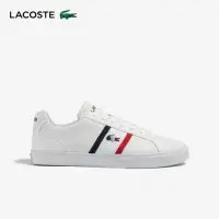 在飛比找momo購物網優惠-【LACOSTE】男鞋-經典三色織帶運動鞋(白色)