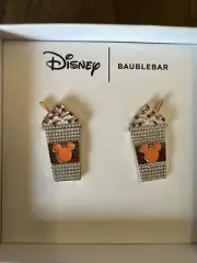 Disney BaubleBar Mickey Pumpkin Spice latte Drink earrings