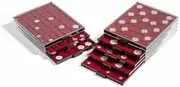 Leuchtturm 315905 MB Coin Box 35 x 35 mm - Square Compartments for German 10/20 Euro Collector's Coins, 10 DM, Krugerrand, Nugget