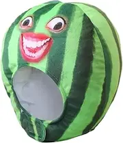 SAFIGLE Funny Watermelon Hat Plush Headgear for Parties and Cosplay Skin Friendly Design Unisex Watermelon Party Prop Adorable Photo Accessory for Adults and Teens