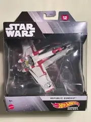 Star Wars Hot Wheel Starships Select 12 Republic Gunship New in Package