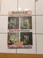 Butterick design with Butterick 5349 Easy to do Windows Uncut