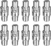 uxcell 10pcs Leather Cord End Clasp 3mm Hole Magnetic Cord End Caps Closures Leather Bracelet Buckle for Jewelry Making DIY Supplies Crafts, Silver Tone