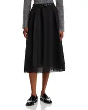 3.1 Phillip Lim Belted Chiffon Hem Midi Skirt