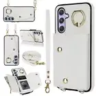 Zipper Leather Crossbody Wallet Rugged Case Cover For Samsung Galaxy A53 A55 A35