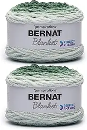 [Bernat] Blanket Perfect Phasing - 2 Pack of 220 Yards/10.5 oz Forest 100% Polyester Yarn