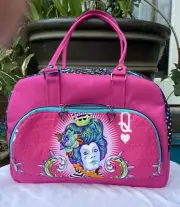 Queen of Hearts Tula Pink Rolled Handles Handbag Curiouser and Curiouser Fabrics