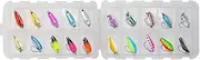 20pcs Mixed Color Metal Fishing Lures with Hooks in Assorted Sizes, Reflective Design, Clear Storage Case, Ideal for Anglers