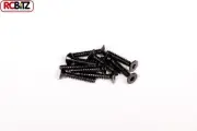 Axial 3 x 16 mm Hex Socket Tapping Flat Head BLACK 10 AXA0467 Countersunk